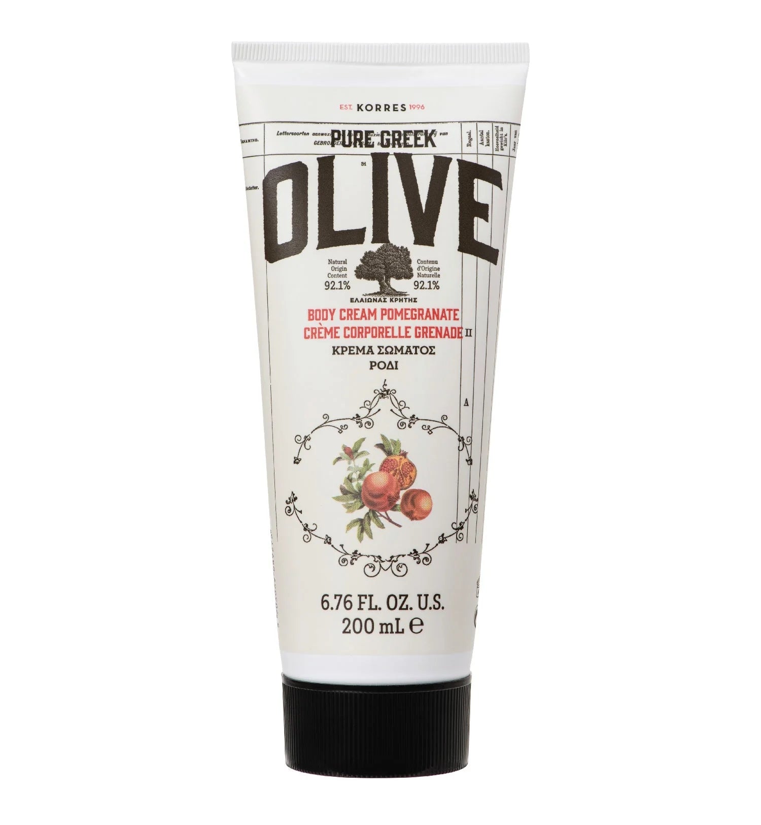 Olive & Pomegranate Body Cream 200ml