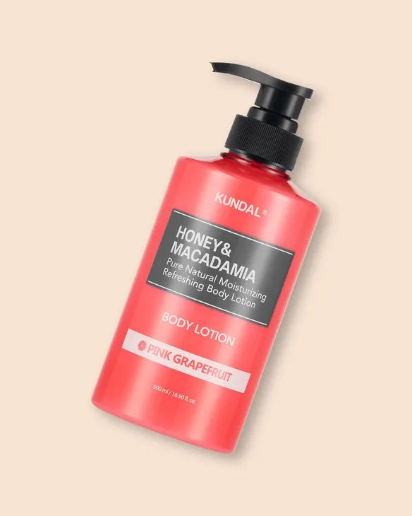 Honey & macadamia pure body lotion 500ml - pink grapefruit
