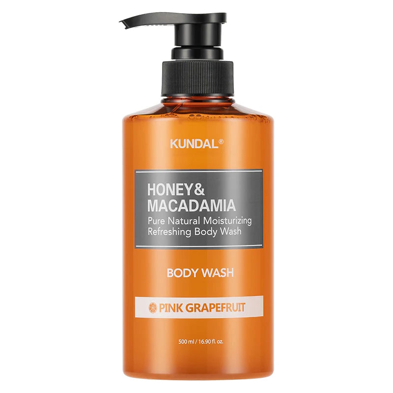 Honey & macadamia pure body wash 500ml - pink grapefruit