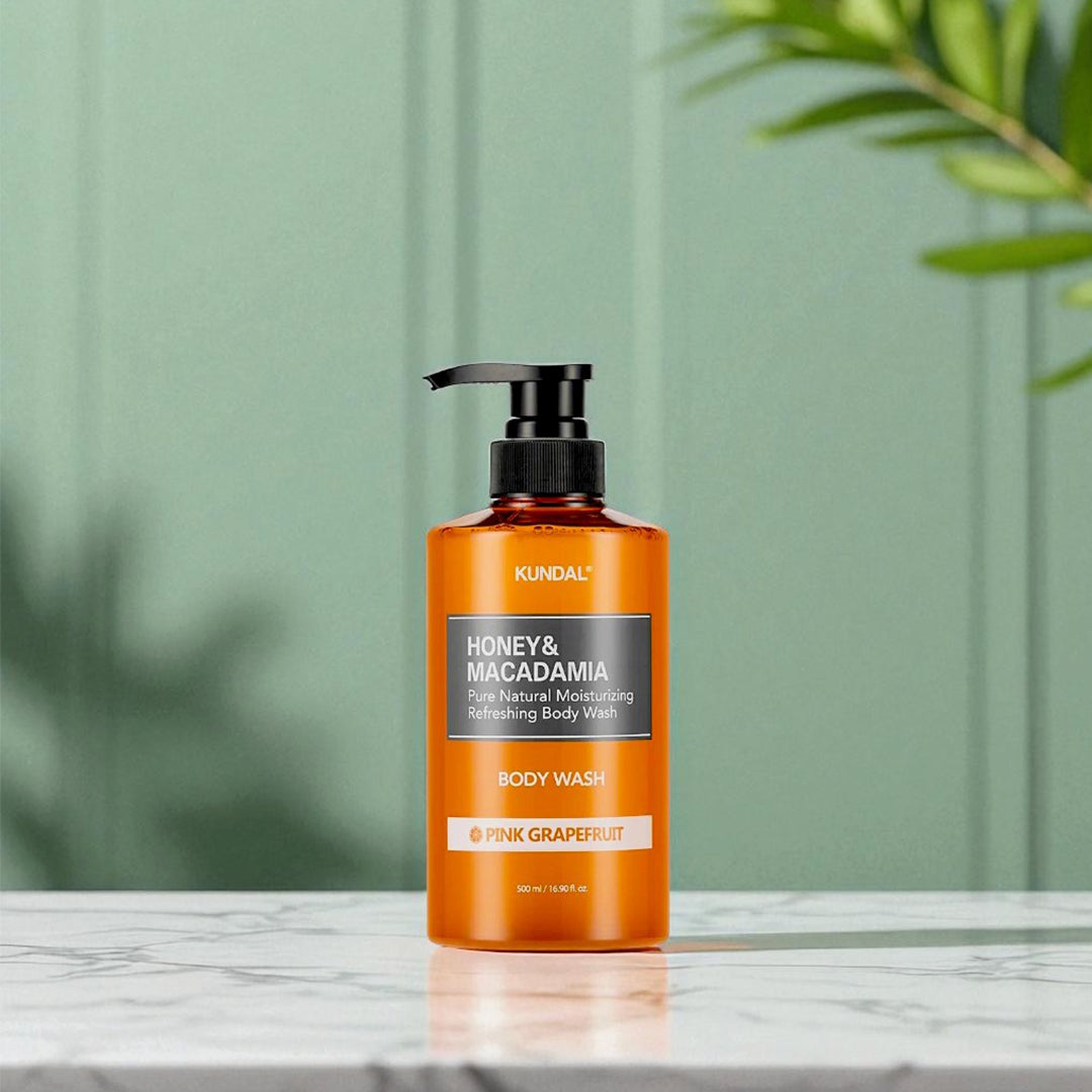 Honey & macadamia pure body wash 500ml - pink grapefruit