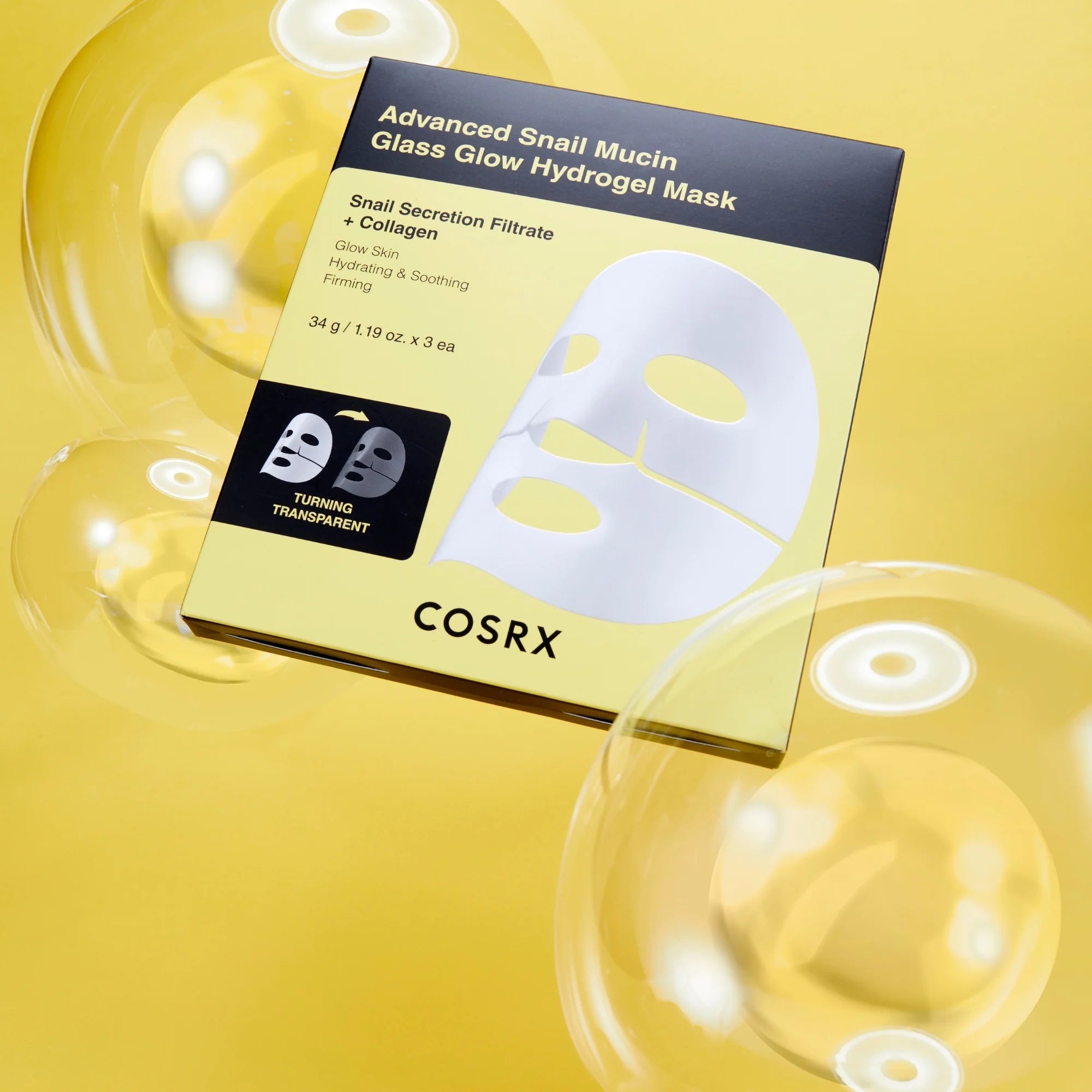 Advanced Snail Mucin Glass Glow Hydrogel Mask (1ea)